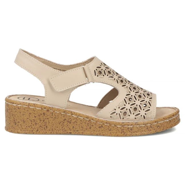 Leather sandals Filippo DS7642/26 BE beige