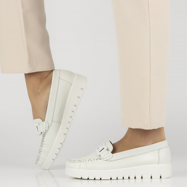 Leather loafers Filippo DP3334/23 WH white