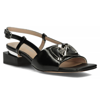 Skórzane sandały Filippo DS3742/22 BK czarne