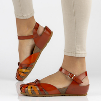 Leather sandals Yokono MONACO-184 red