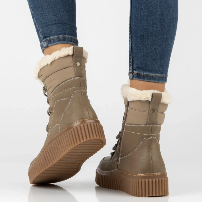 Leather platform ankle boots Filippo DBT7937/26 BE beige