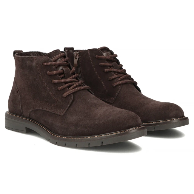 Skórzane botki Filippo MBT8318/26 D BR brązowe