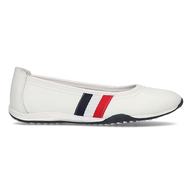 Skórzane baleriny Filippo DP2063/21 WH białe