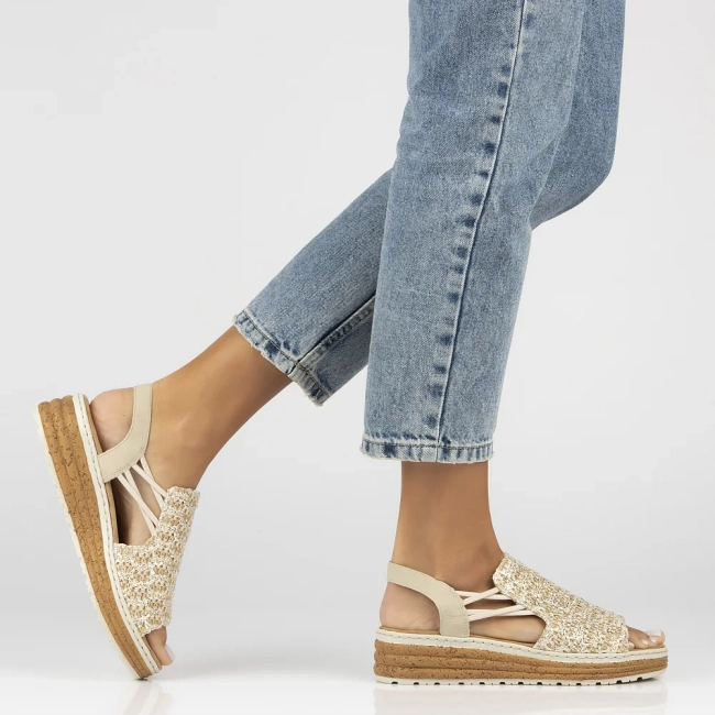 Sandals Rieker 62741-60 beige
