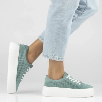 Leather sneakers Filippo DP7520/26 GE green