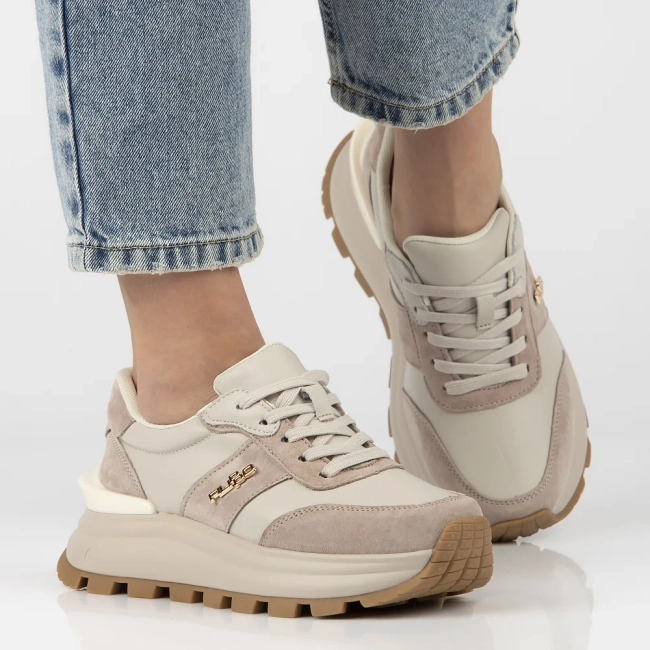 Leather sneakers Filippo DP7003/25 BE beige