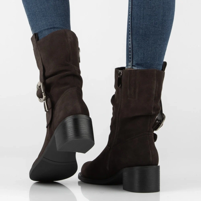 Leather heeled ankle boots Filippo DBT8179/26 D BR brown