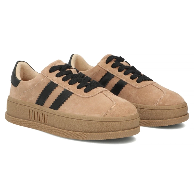 Leather sneakers Filippo DP7995/26 BE beige