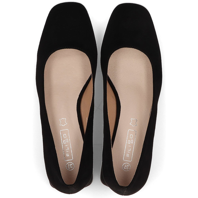 Czółenka na obcasie FILIPPO DP2096/22 BK czarne