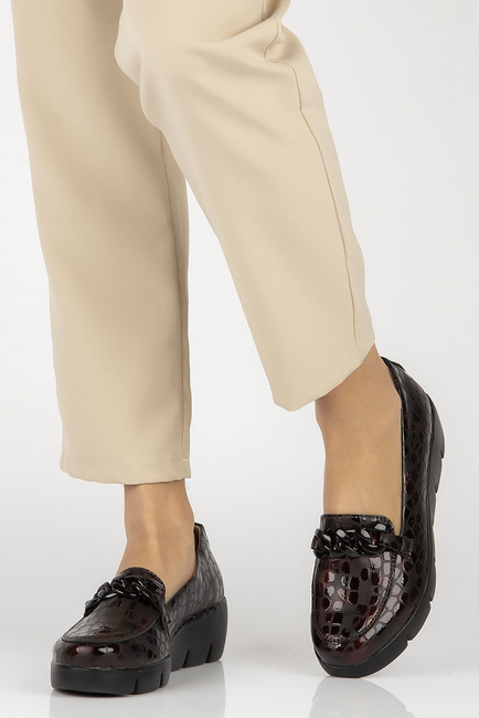 Leather shoes DP4128/23 BG burgundy