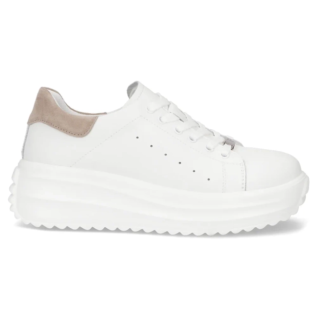 Leather sneakers Filippo DP6739/26 WH BE white