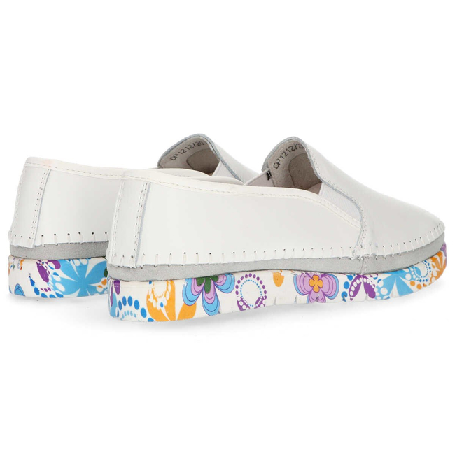 Skórzane półbuty Filippo DP1212/20 WH białe