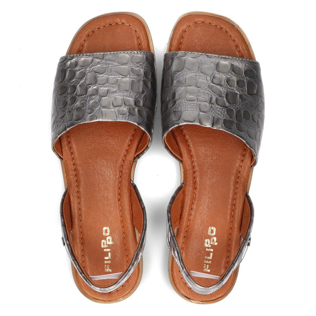 Leather sandals Filippo 40215 gray
