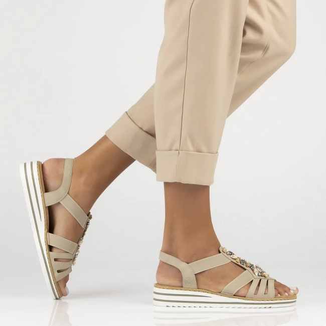 Sandals Rieker V0649-62 beige