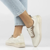 Skórzane sneakersy Filippo DP7622/26 BE beżowe