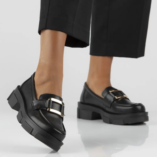 Leather shoes Filippo DP6099/24 BK black