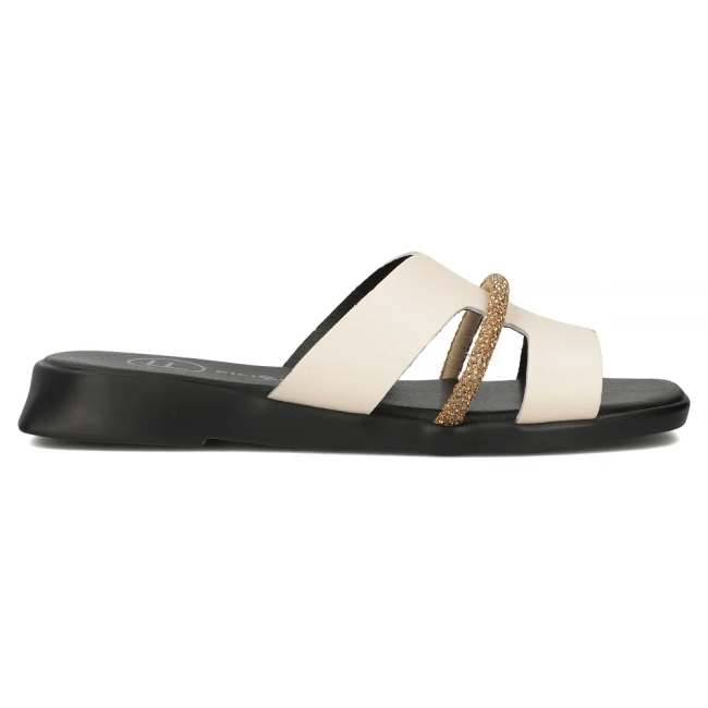 Leather flip-flops Filippo DK6878/25 BE beige