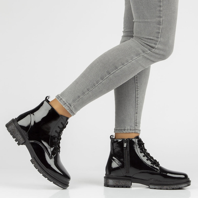 Skórzane botki Filippo DBT3184/21 BK czarne