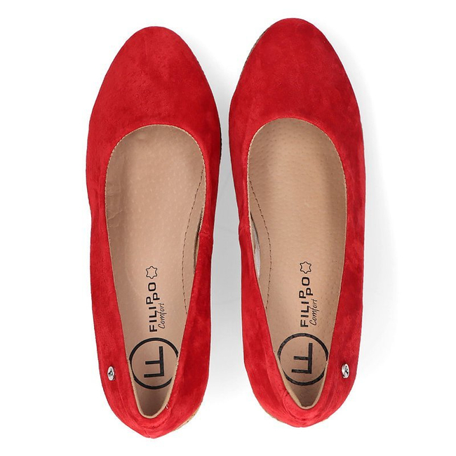 Leather shoes Filippo DP1328/21 RD red