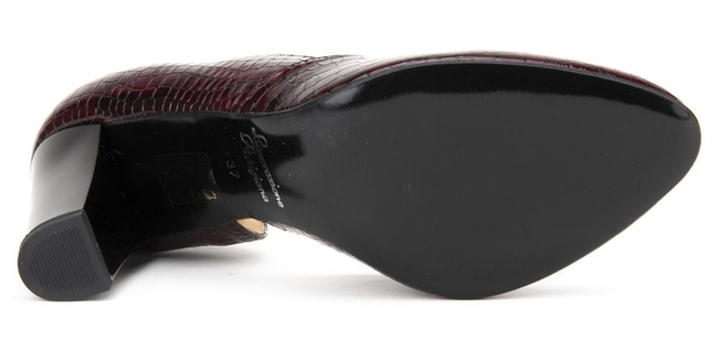 Czółenka Filippo F280 Bordo Krokodyl