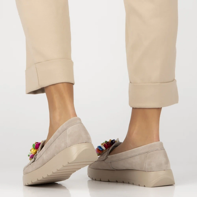 Leather loafers Filippo DP6828/25 BE beige