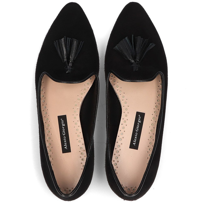 Suede ballerinas Alexio Giorgio 1779 black
