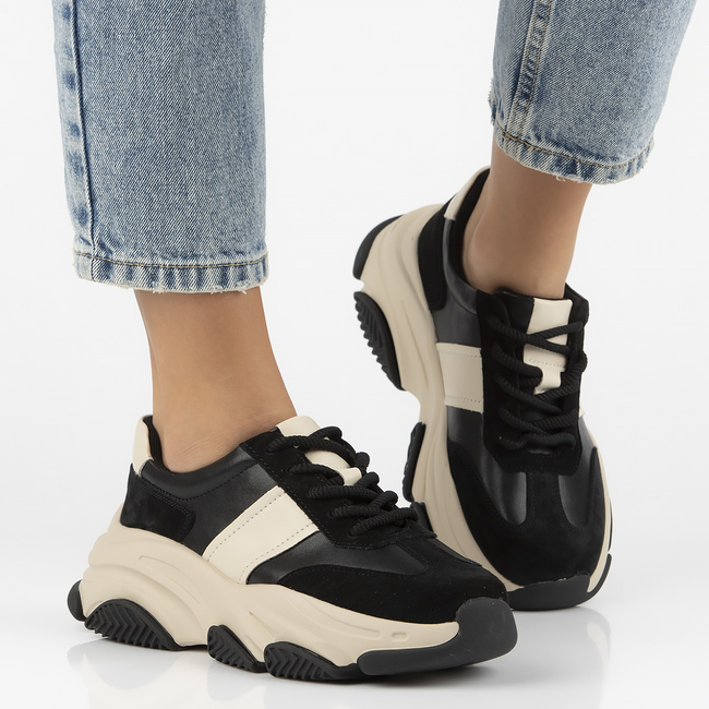 Skórzane sneakersy Filippo DP7113/25 BK czarne