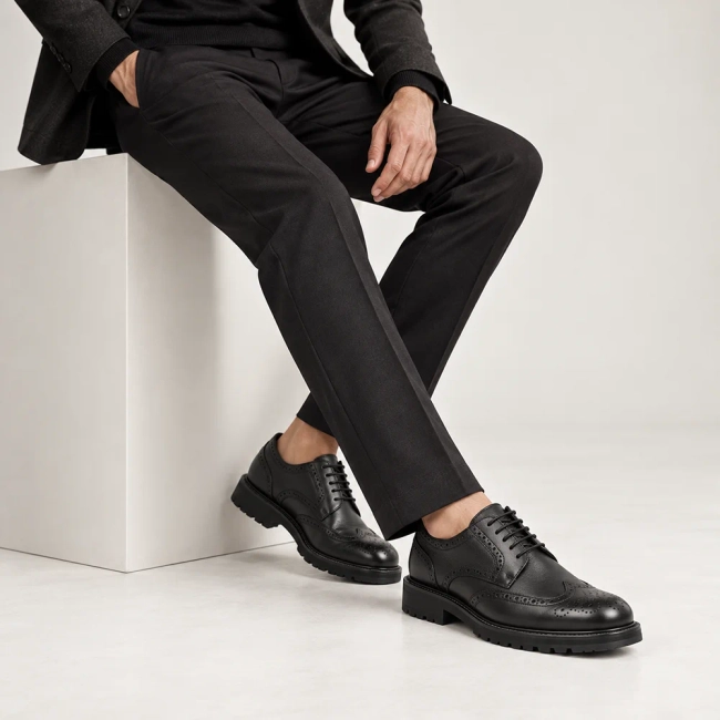 Leather shoes Filippo MP8008/26 BK black