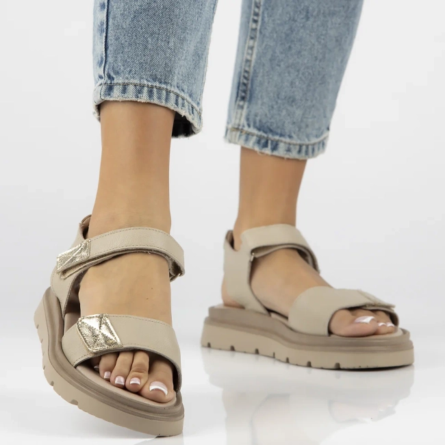 Leather sandals Filippo 40443 beige