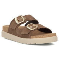 Leather flip-flops Yokono TUNEZ-130 SERRAJE LODO brown