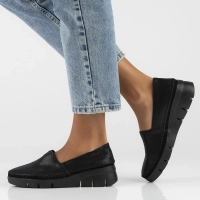 Leather shoes DP6161/24 BK black