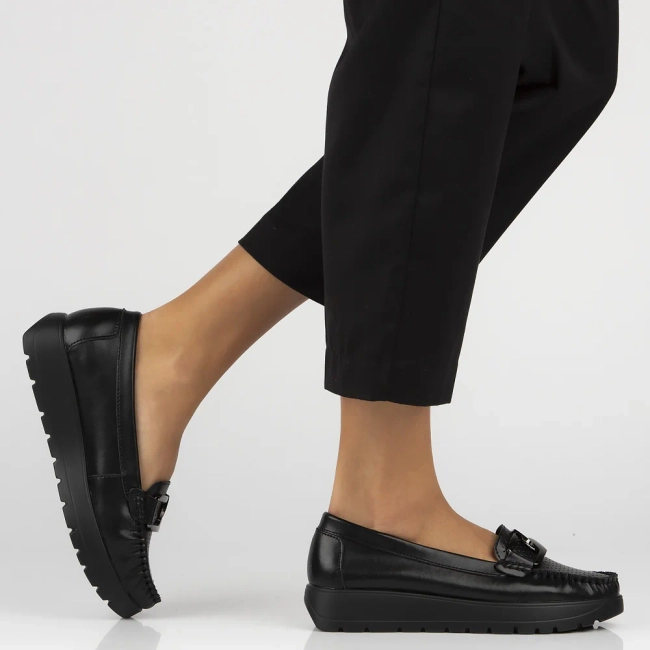 Leather loafers Filippo DP6827/25 BK black