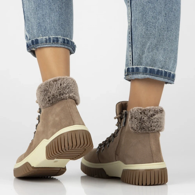 Leather ankle boots DBT6489/24 TP taupe