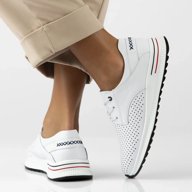 Leather shoes Filippo DP6022/24 WH white