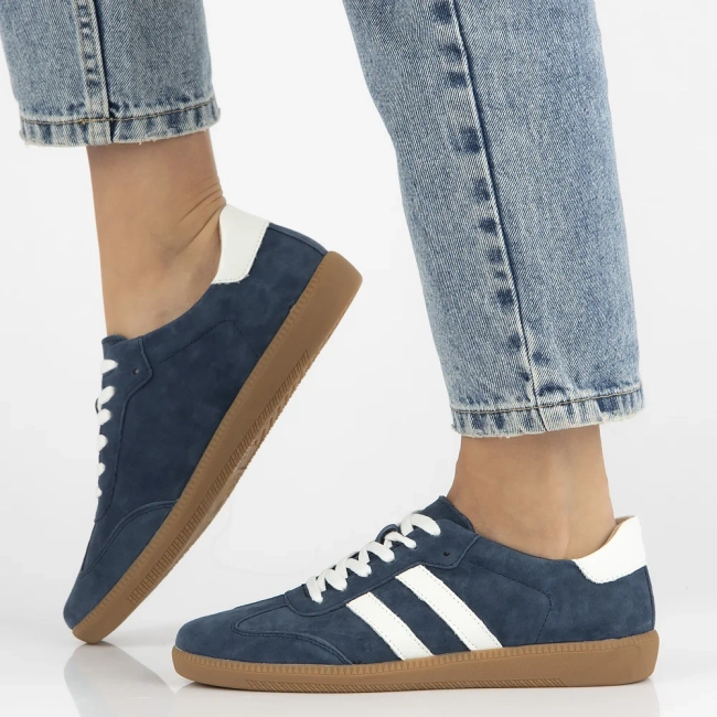 Leather sneakers Filippo DP6741/25 NV navy