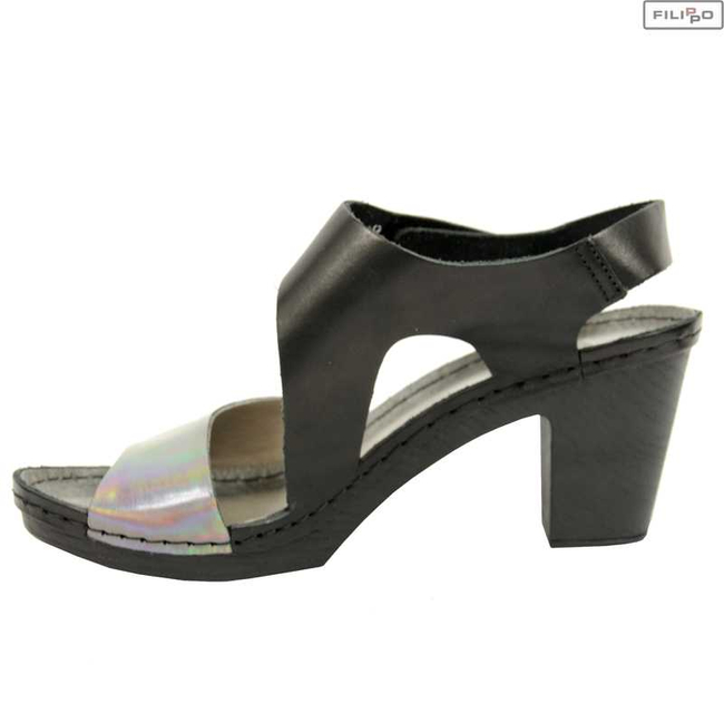 Sandals LEMAR 50009 black+nickel 8023737