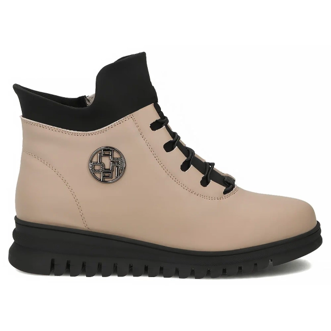 Skórzane botki Filippo DBT8075/26 BE beżowe