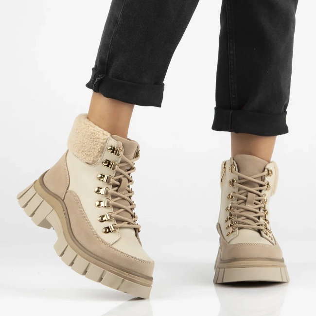 Leather ankle boots DBT6471/24 BE beige