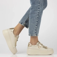 Skórzane sneakersy Filippo DP6792/25 BE beżowe
