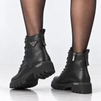 Skórzane botki Filippo DBT8063/26 BK czarne