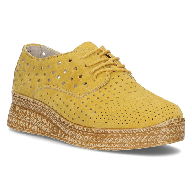 Leather shoes Filippo DP2162/21 YL yellow