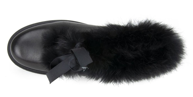 Botki Filippo 1500 Czarny Królik