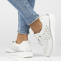 Leather shoes Filippo DP6714/25 WH white