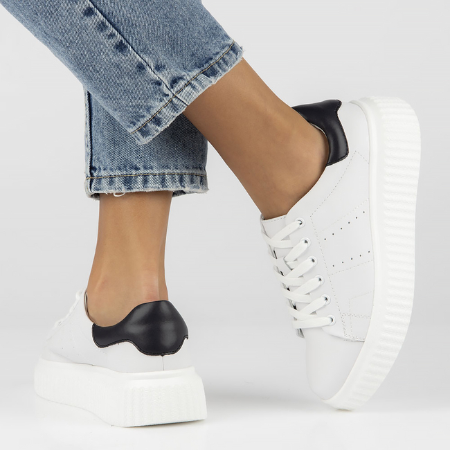 Leather Sneakers Filippo DP4404/23 WH white