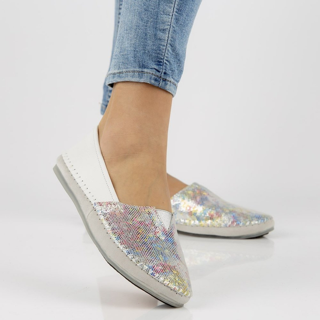 Skórzane mokasyny Filippo DP031/21 MLT Multicolor