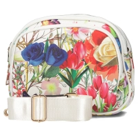 Messenger bag white garden beauty