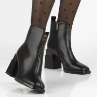 Leather ankle boots Filippo DBT7353/25 BK black