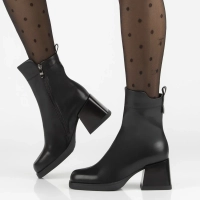 Leather ankle boots Filippo DBT7466/25 BK black