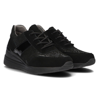 Leather Wedge Sneakers Filippo DP1527/21 BK black