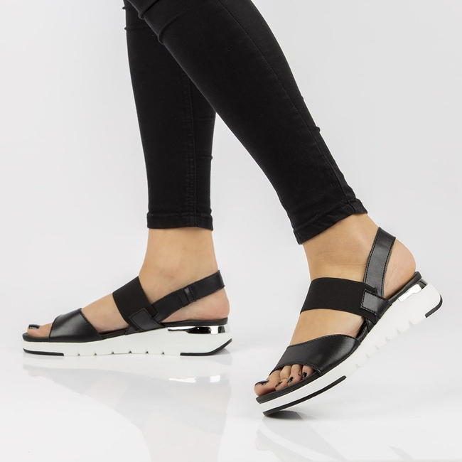 Leather sandals Filippo DS2140/21 BK black